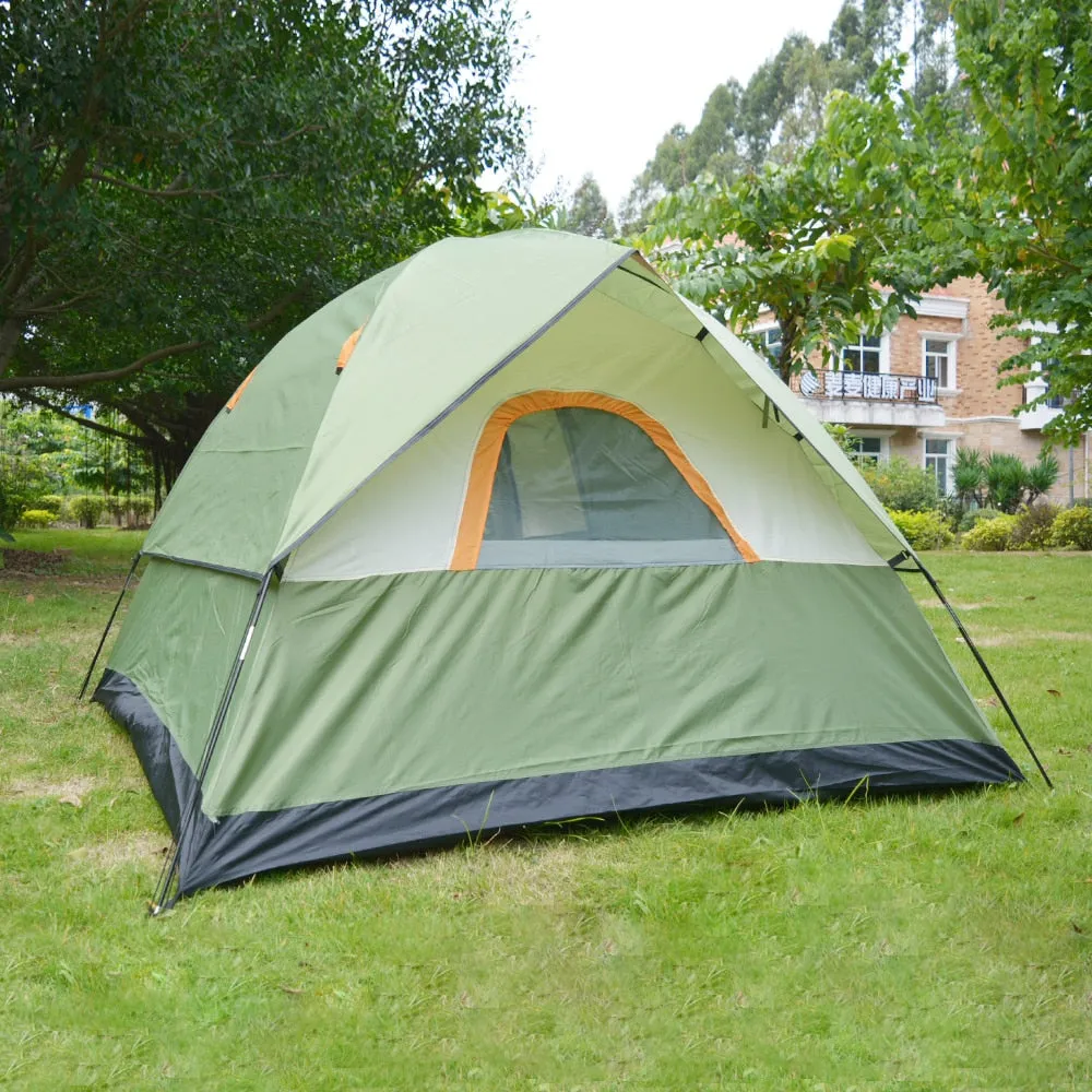 3-4 Person Double Layer Camping Tent Outdoor for Fishing Hunting Adventure Family Party Windbreak Waterproof tents 200*200*130cm