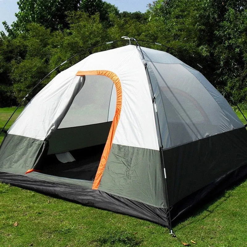 3-4 Person Double Layer Camping Tent Outdoor for Fishing Hunting Adventure Family Party Windbreak Waterproof tents 200*200*130cm