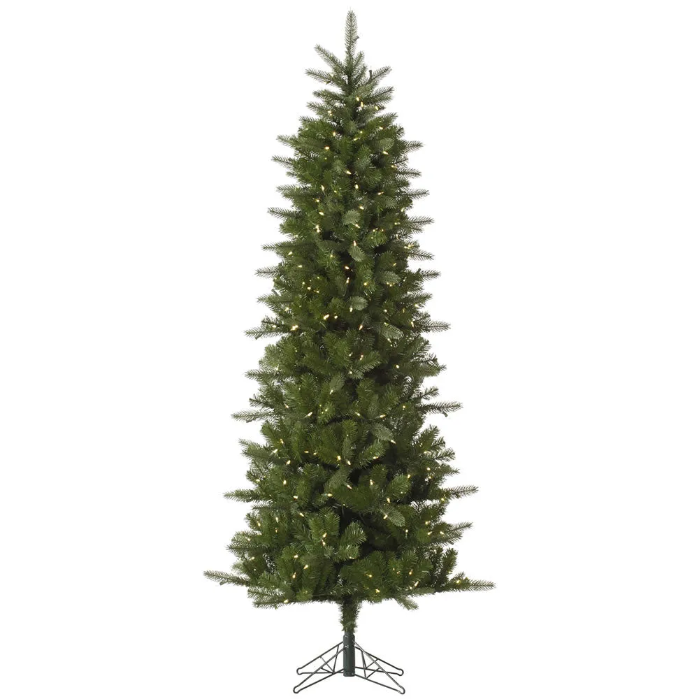 6.5' Carolina Pencil Spruce Artificial Christmas Tree Warm White Dura-Lit LED