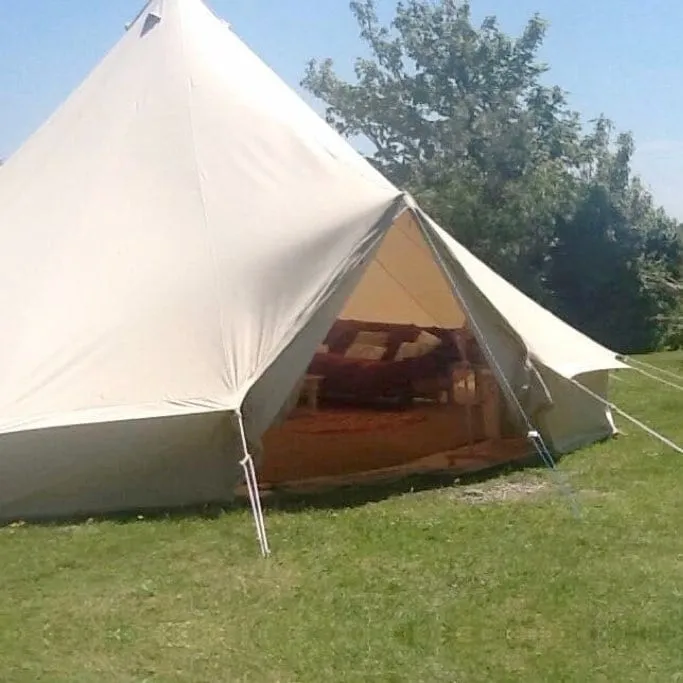 7m Bell Tent 285gsm 100% Natural Canvas | Twin Door