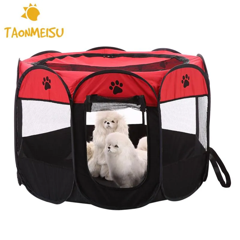 8-Sided Foldable Pet Tent, Puppy Kennel