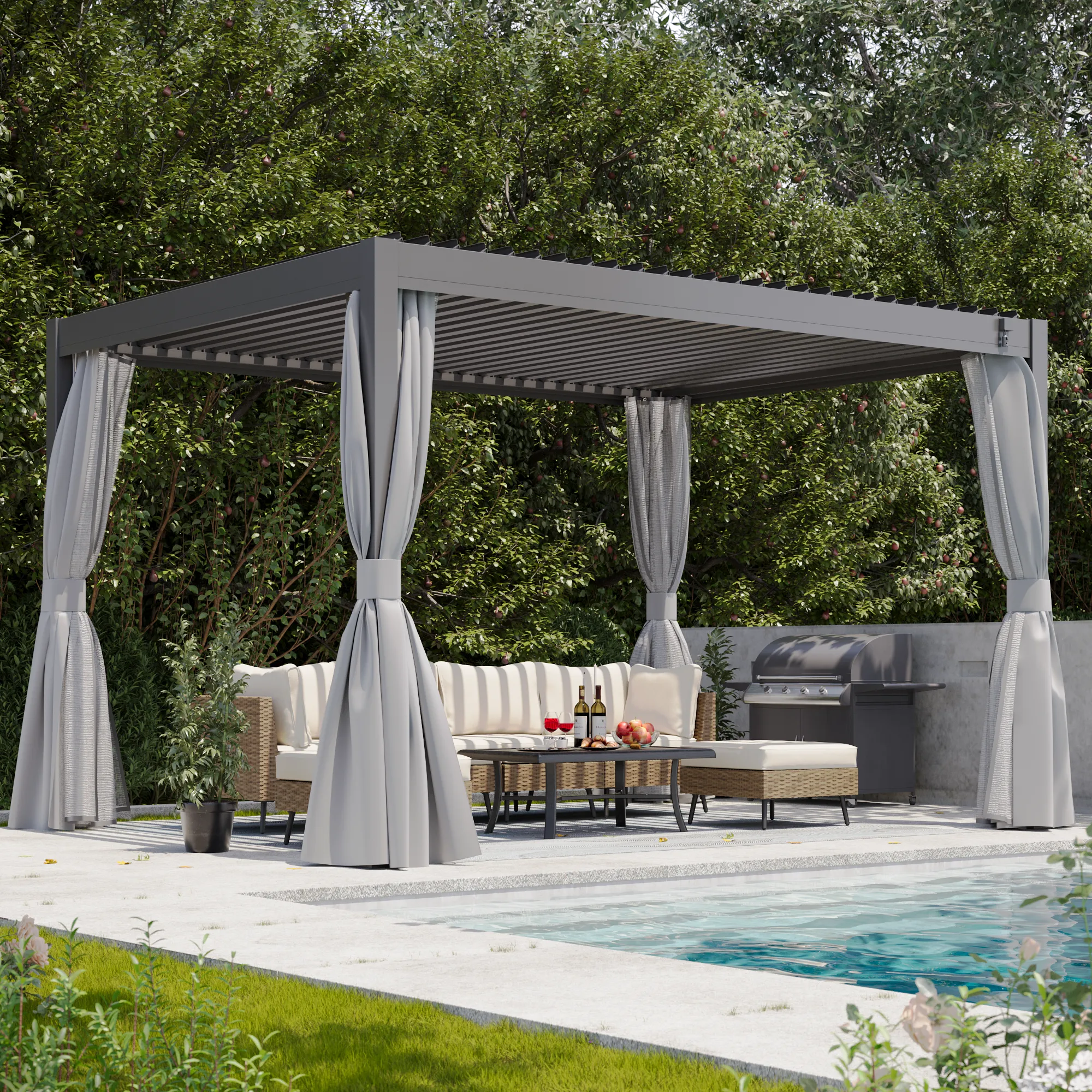 Aluminum  Louvered Pergola for different sizes