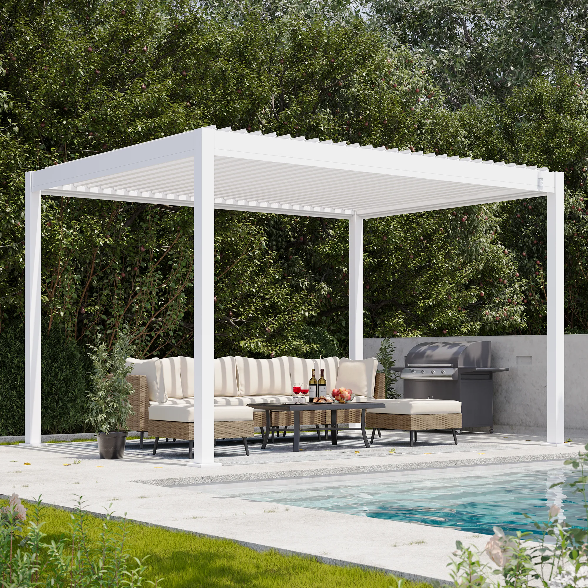 Aluminum  Louvered Pergola for different sizes