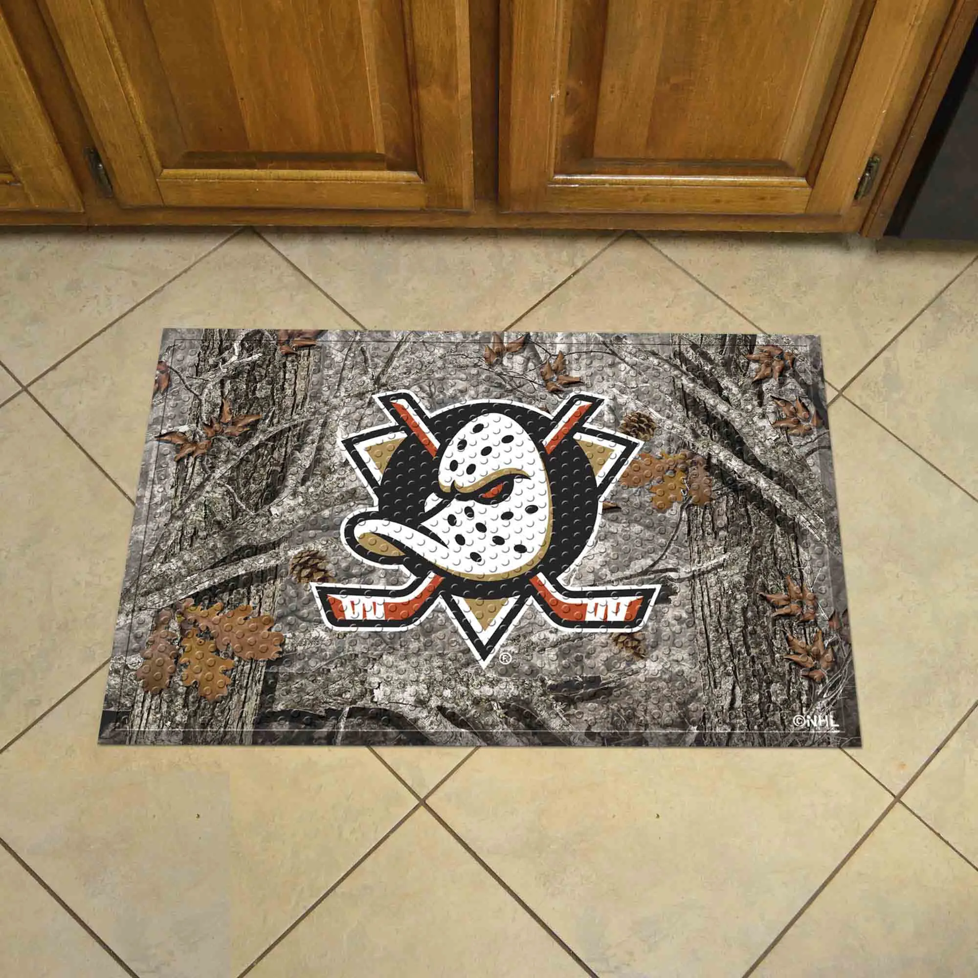 Anaheim Ducks Rubber Scraper Door Mat Camo