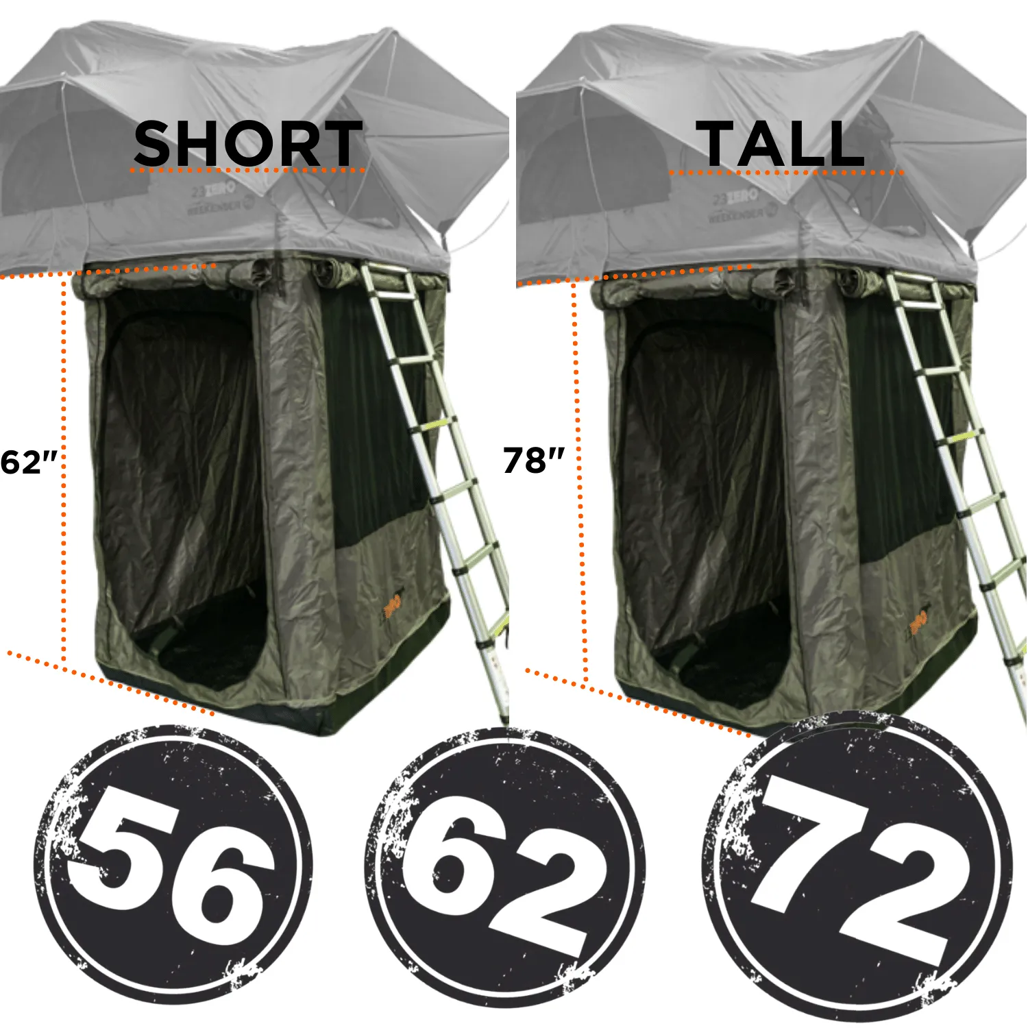 Annexes For Breezeways & Weekender Roof-Top Tent by 23ZERO