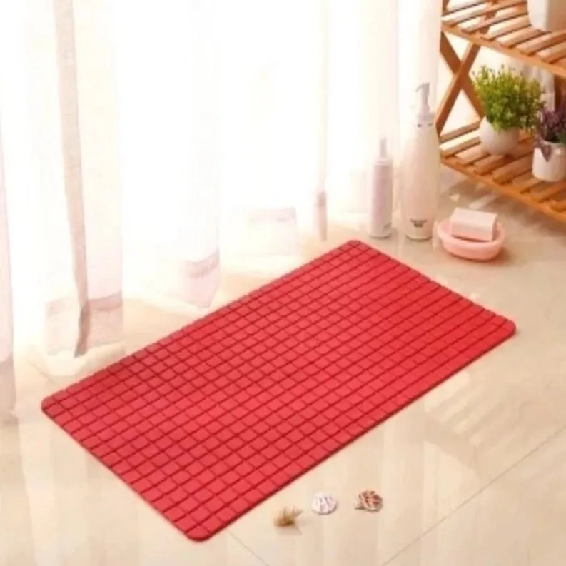 Anti Slip PVC Bathroom Mat(2421)-Red