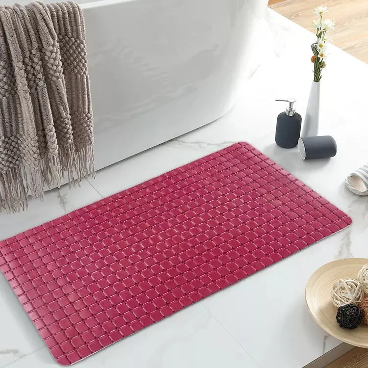 Anti Slip PVC Bathroom Mat(2421)-Red