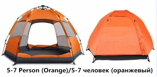 Anti UV Dual Layer Waterproof Hexagonal Camping Tent