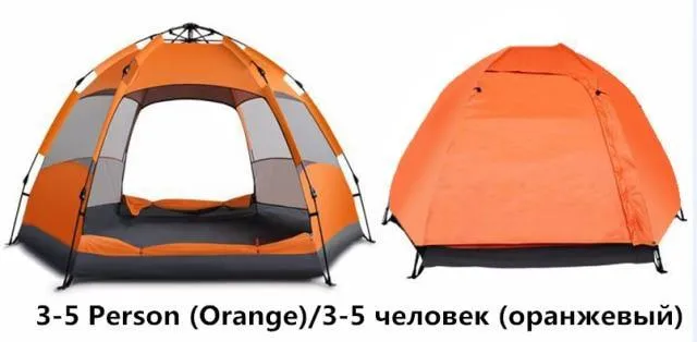 Anti UV Dual Layer Waterproof Hexagonal Camping Tent