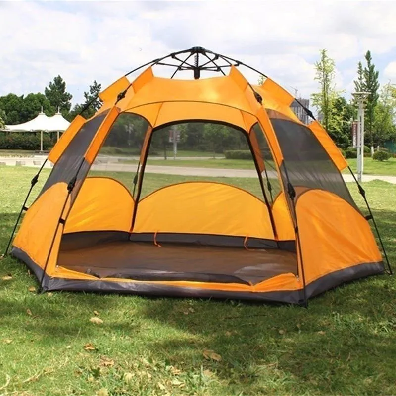 Anti UV Dual Layer Waterproof Hexagonal Camping Tent