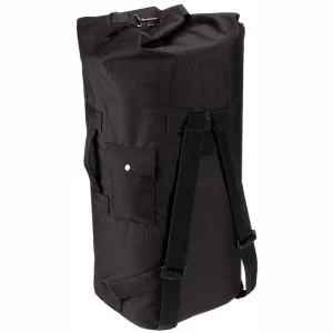 Black - Military Enhanced Double Strap Duffle Bag 24 in. x 36 in. - Cordura Nylon