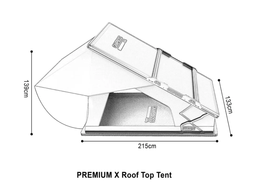 CampBoss Premium X Roof Top Tent