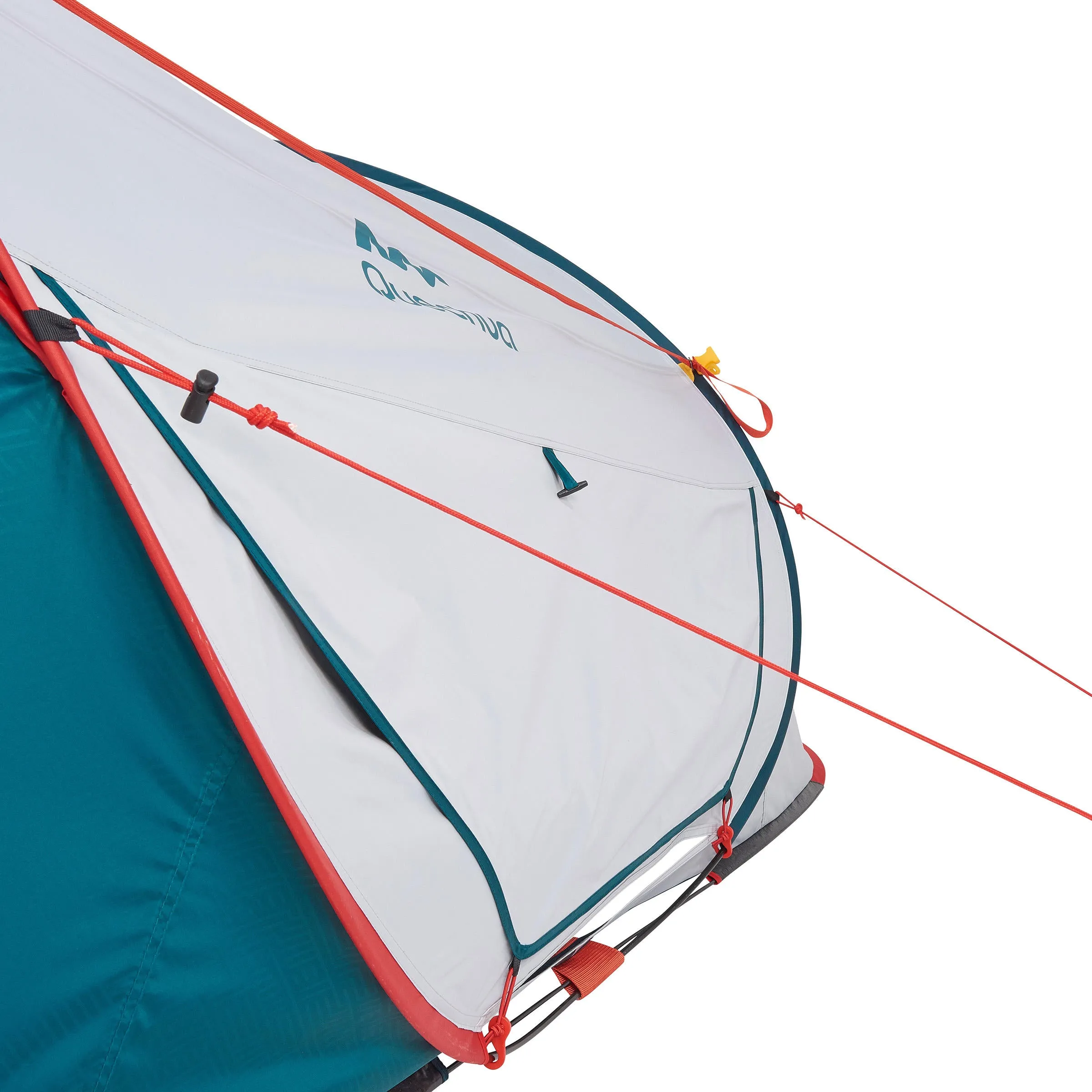 Camping tent Quechua Fresh & Black 2 Seconds XL 3-person, white/turquoise