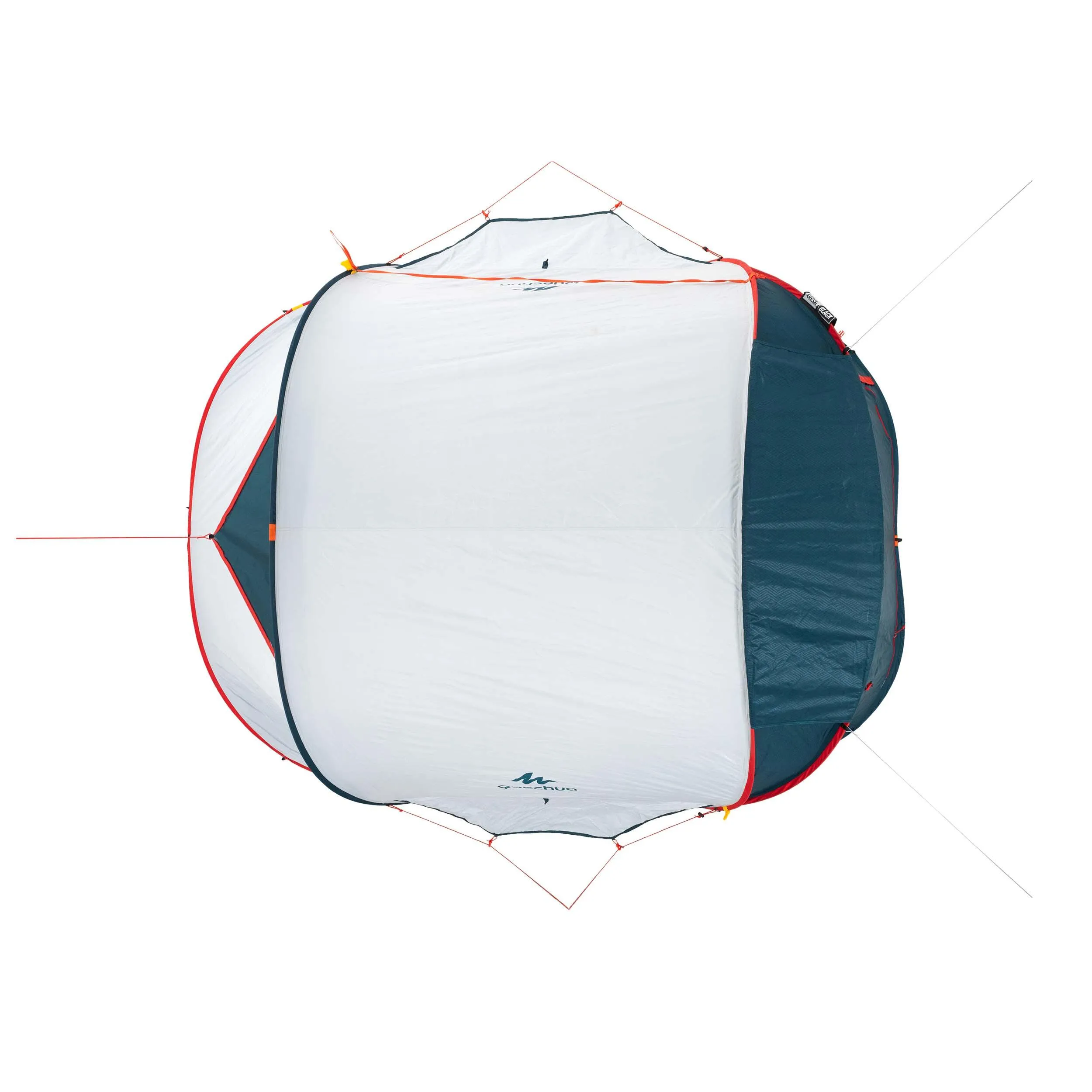 Camping tent Quechua Fresh & Black 2 Seconds XL 3-person, white/turquoise