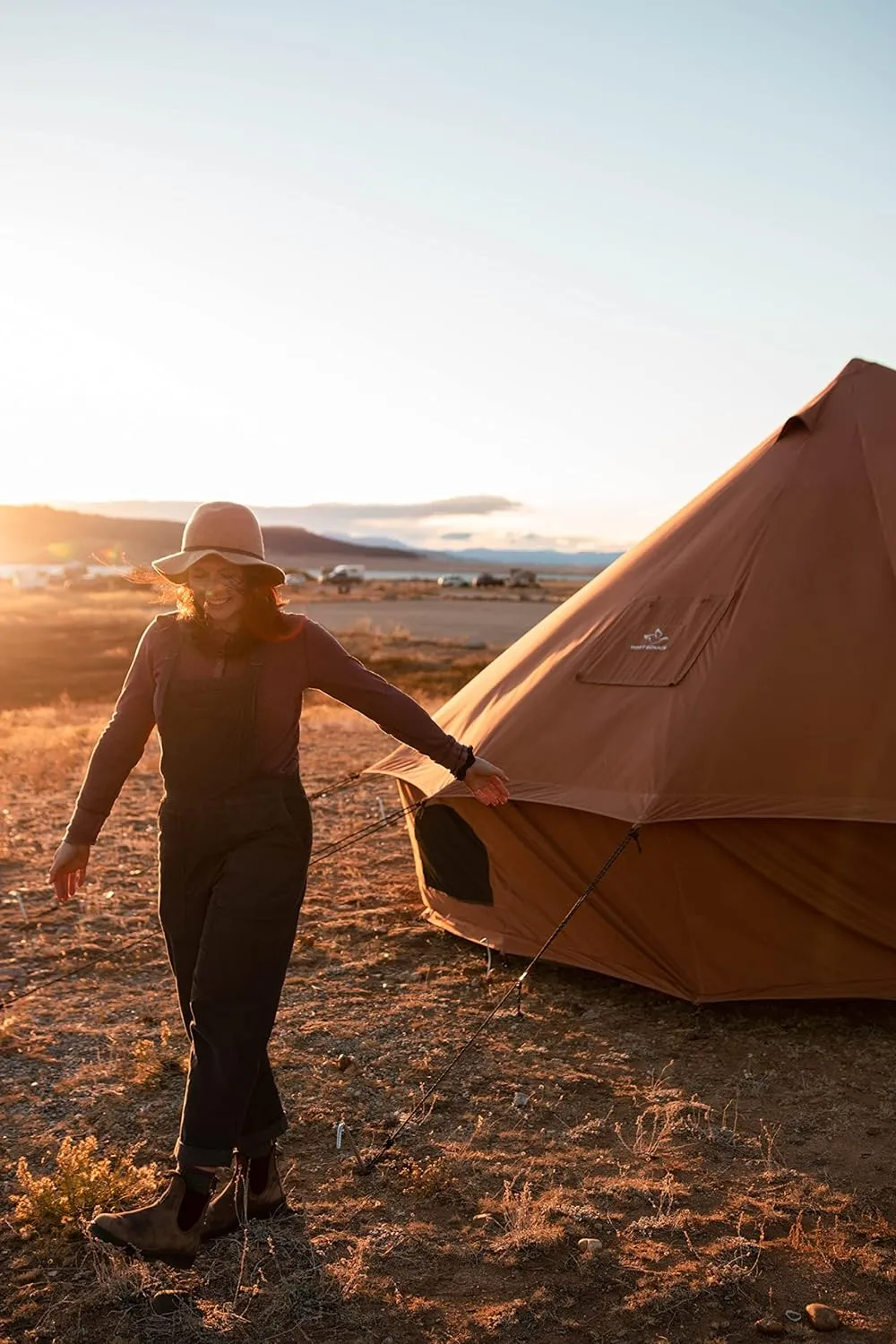 Canvas Bell Tent - Waterproof, 4-Season Luxury Camping and Glamping Outdoor Tent