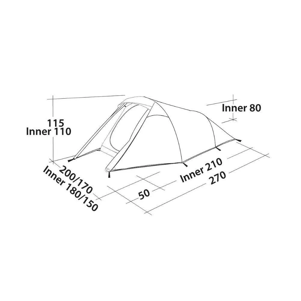 Easy Camp Energy 300 Tent - 3 Man Tent (Rustic Green)