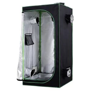 Hydroponic Plant Grow Tent, 80L x 80W x 160Hcm-Black/Green