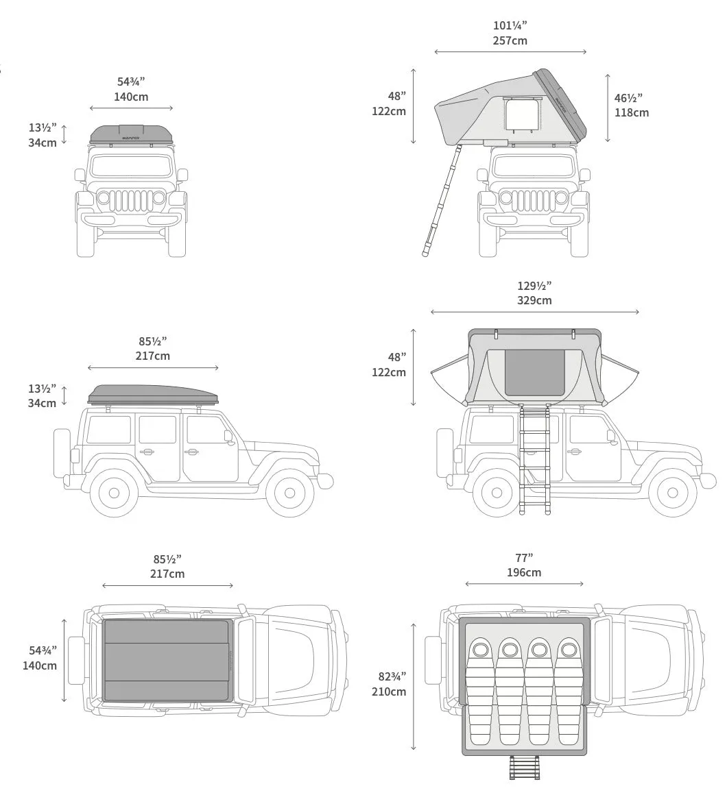 iKamper DLX 4 Person Roof Top Tent