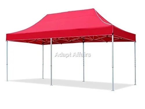 Invezo 10 x 20 ft / 3 x 6 mtr Gazebo Canopy Tent (35 kgs, Red), 2 mins Installation