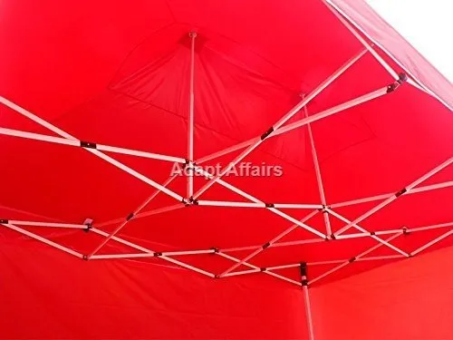 Invezo 10 x 20 ft / 3 x 6 mtr Gazebo Canopy Tent (35 kgs, Red), 2 mins Installation