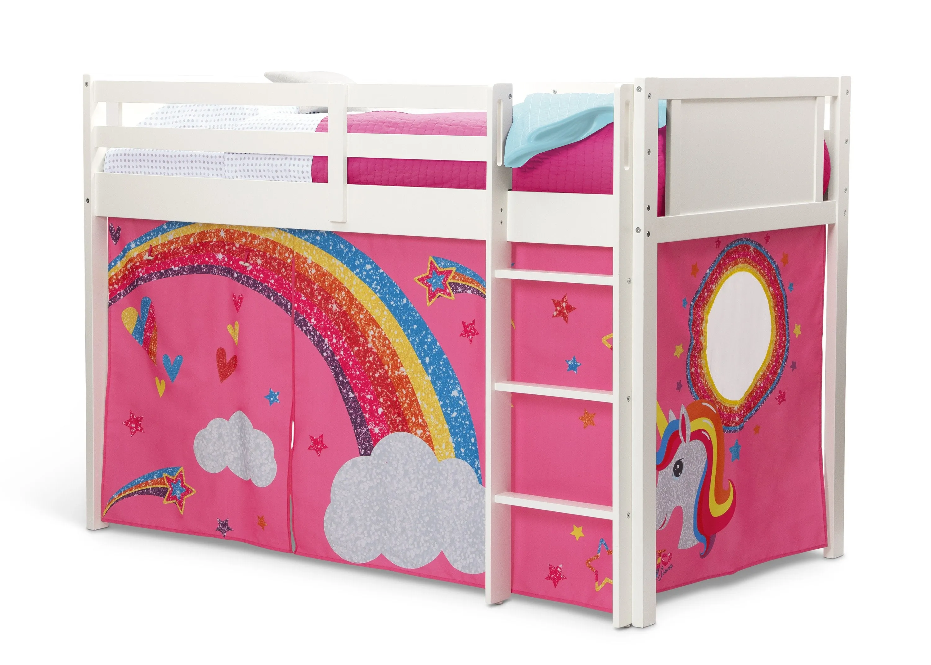 JoJo Siwa Loft Bed Tent - Curtain Set for Twin Loft Bed