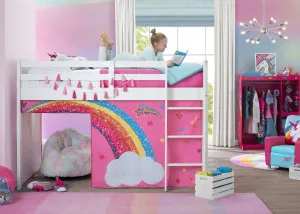 JoJo Siwa Loft Bed Tent - Curtain Set for Twin Loft Bed