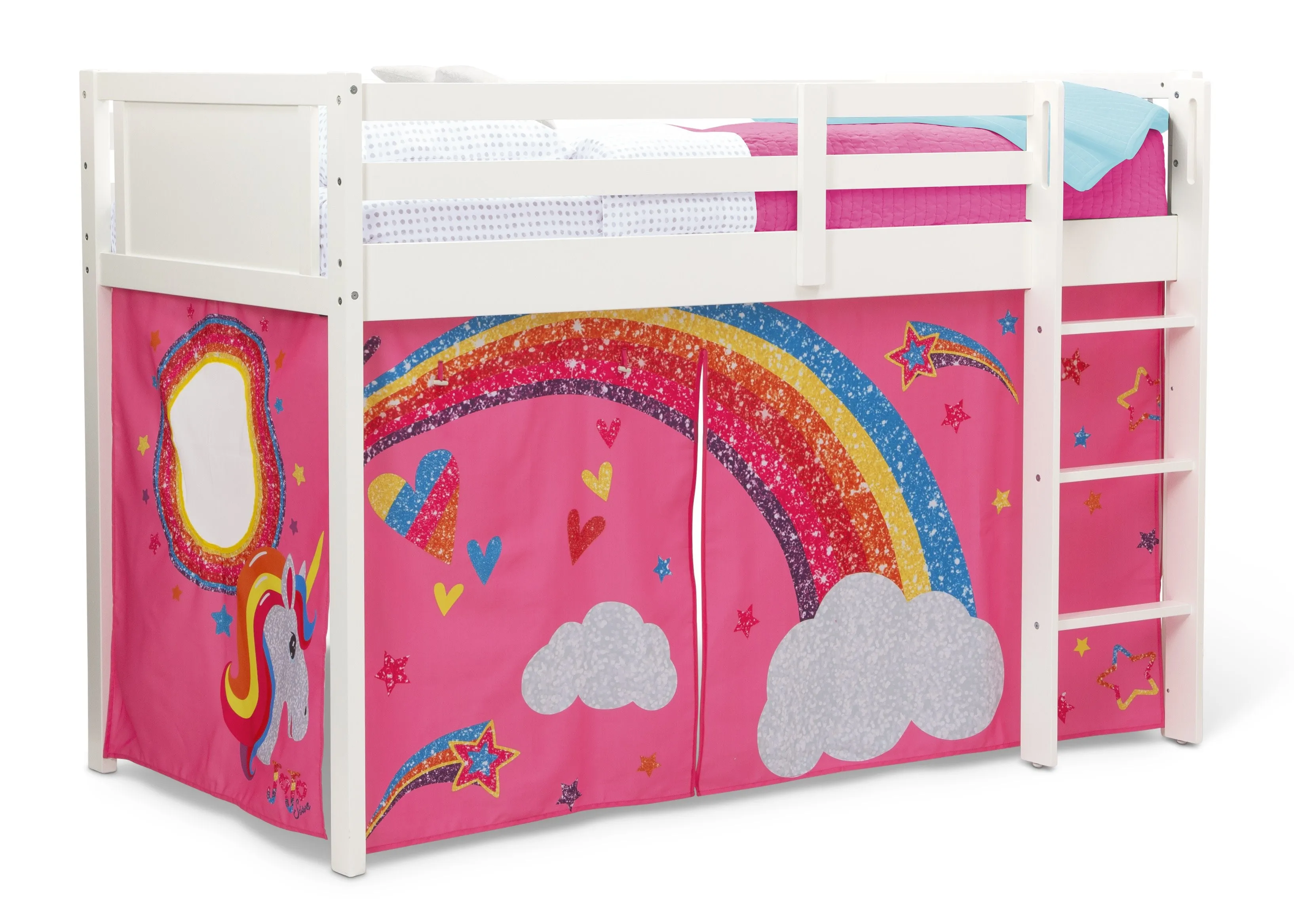 JoJo Siwa Loft Bed Tent - Curtain Set for Twin Loft Bed