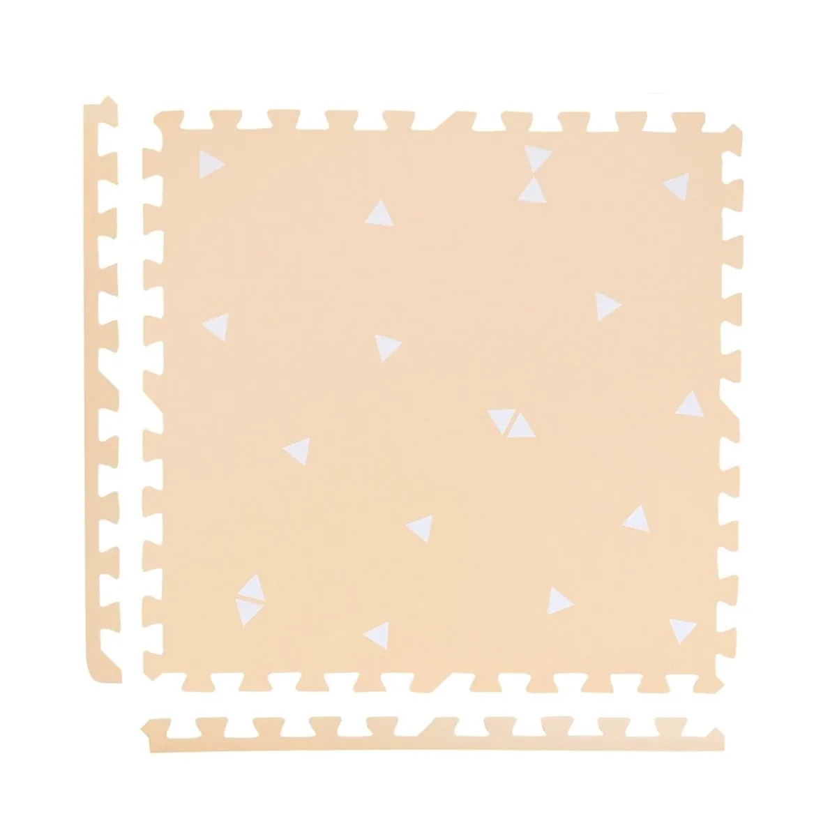 Kind and Me White Triangles Set in Peach Playmat- Triangles