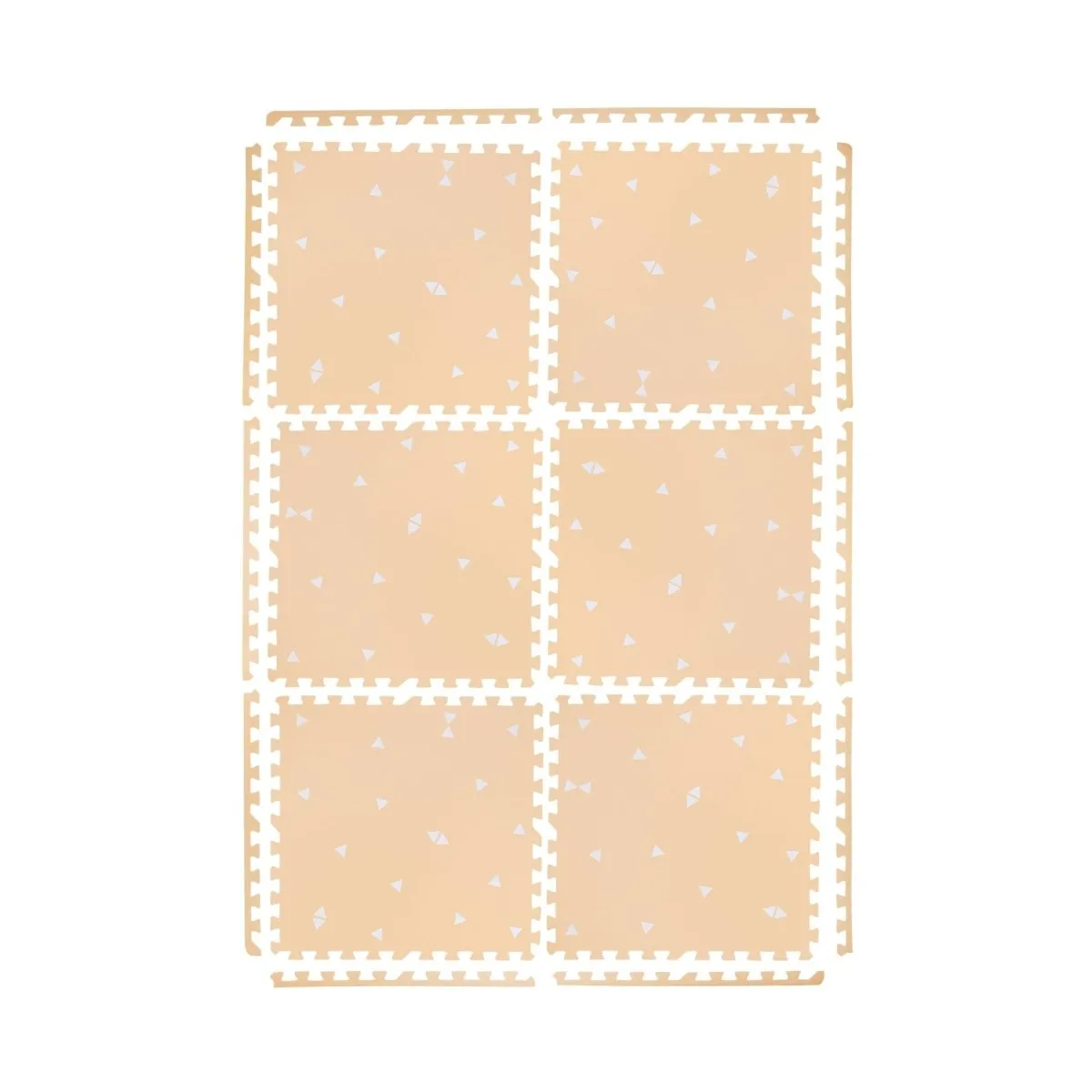 Kind and Me White Triangles Set in Peach Playmat- Triangles