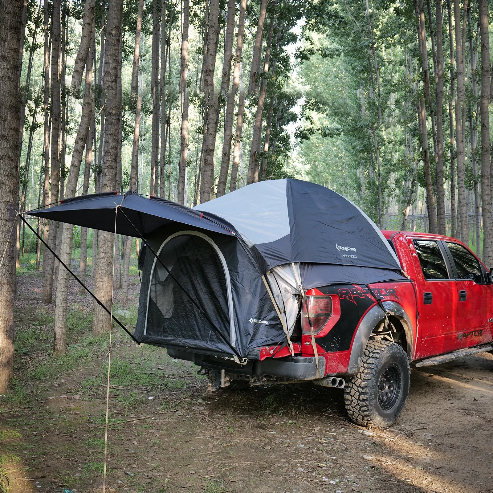 KingCamp 2 Person 6'5" Truck Bed Tent with Removable Awing