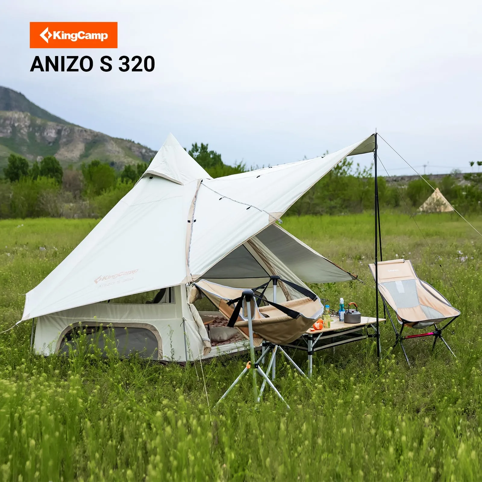 KingCamp ANIZO S 320 Double Layered Teepee Tent