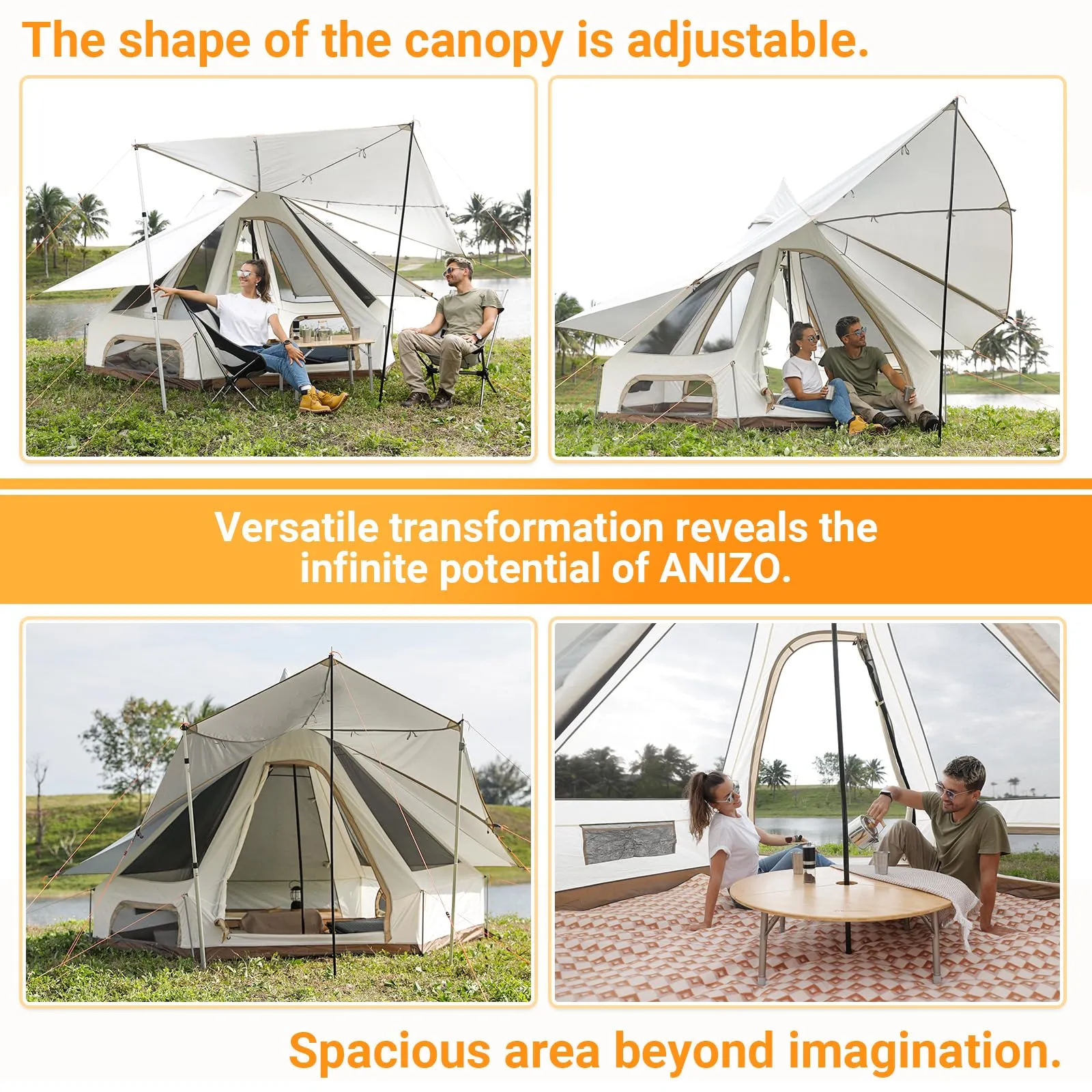 KingCamp ANIZO S 320 Double Layered Teepee Tent