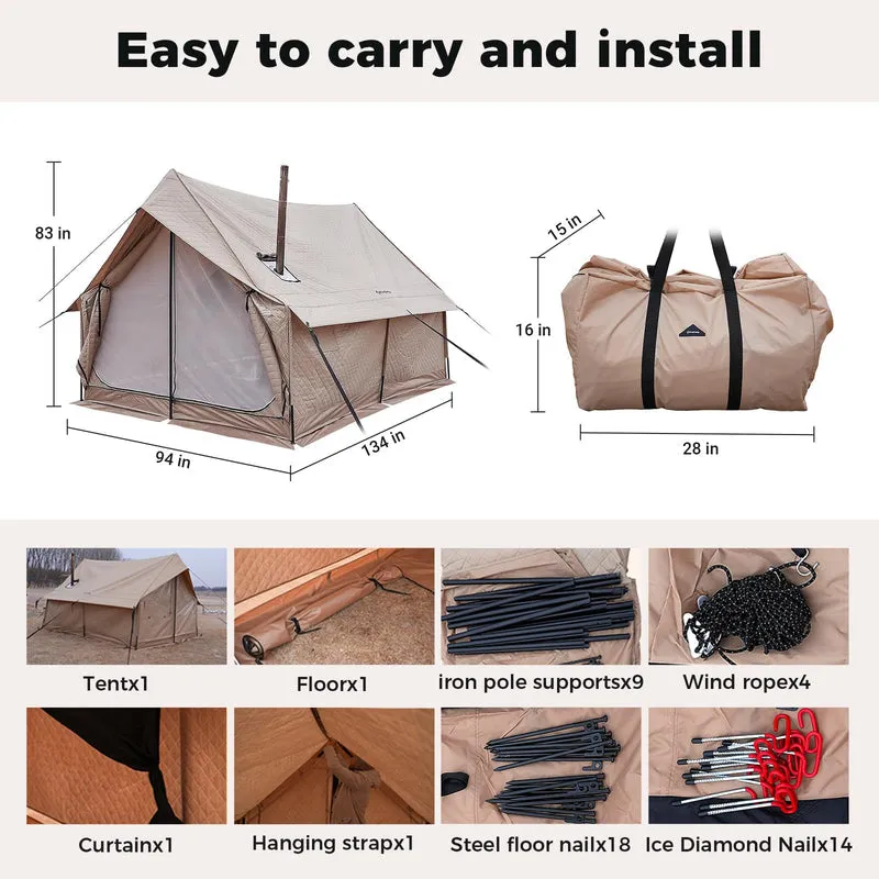 KingCamp MOUNTAIN IN C4 4-Season Quilted Cabin Tent | Estimated Arrival by Nov