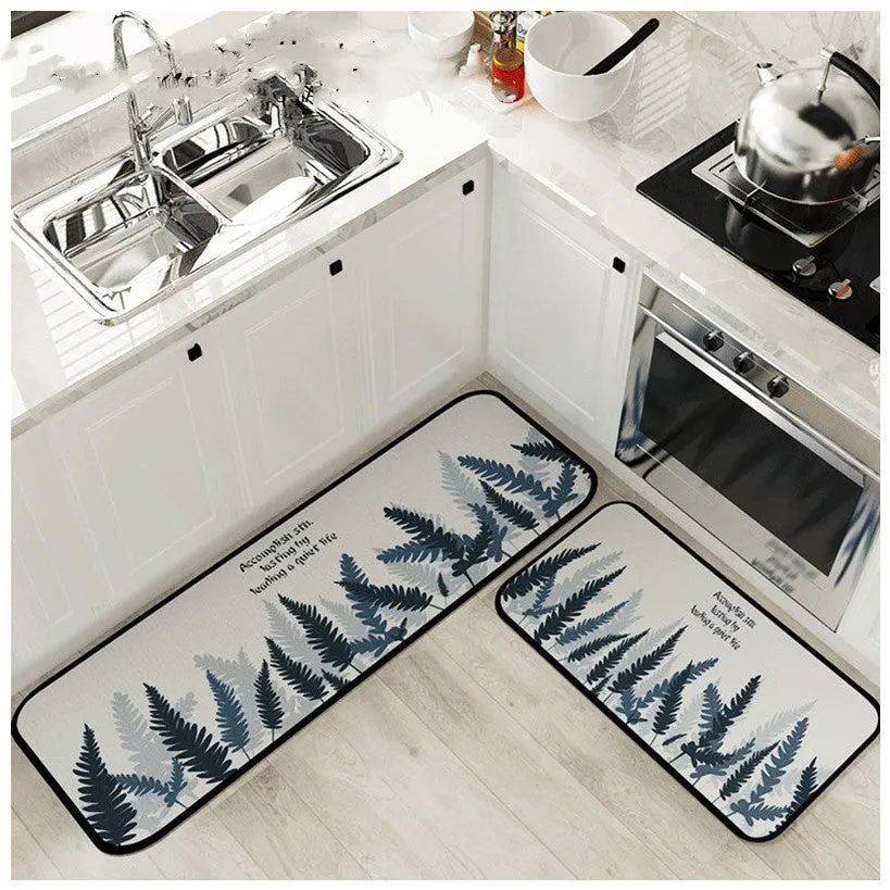 Kitchen Floor Mat Area Rugs for Living Room Balcony Hallway Water Absorption Anti-Slip Bathroom Carpet