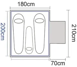 Lewis Dome 2 - 3 Person Tent with Fly Sheet