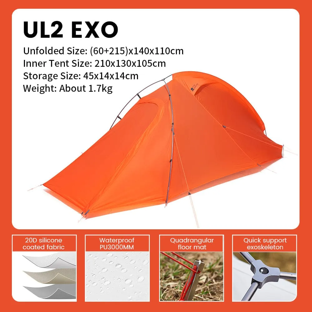 MOBI GARDEN Light Knight Ultralight Hiking Tent (Exoskeleton Version)