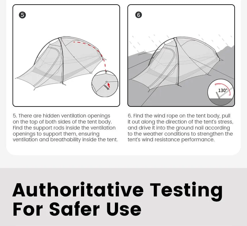 MOBI GARDEN Light Knight Ultralight Hiking Tent (Exoskeleton Version)