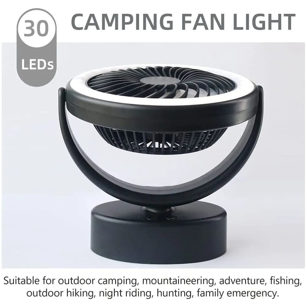 New Smart Charging Camping Fan Light Outdoor Mobile Power Camping Tent Silent Cooling Fan