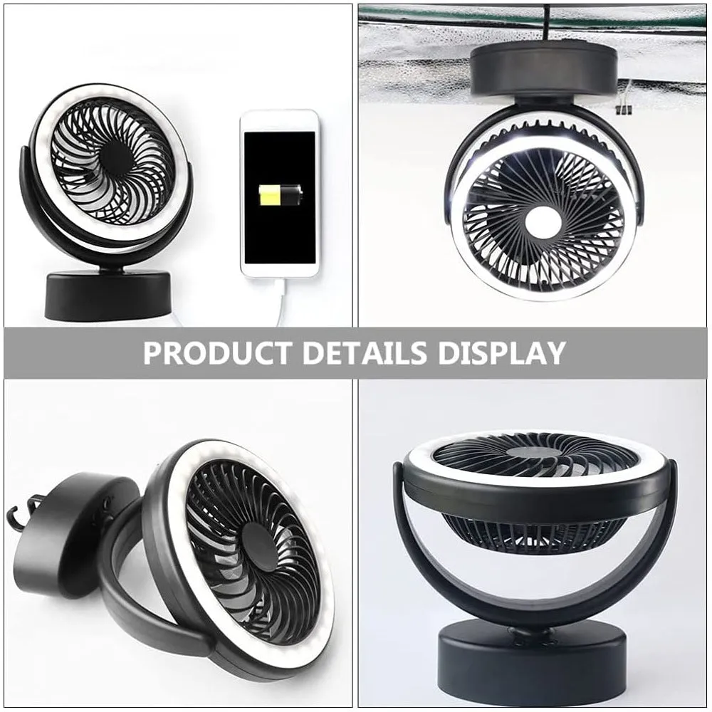 New Smart Charging Camping Fan Light Outdoor Mobile Power Camping Tent Silent Cooling Fan