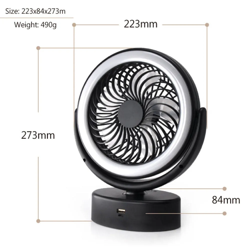 New Smart Charging Camping Fan Light Outdoor Mobile Power Camping Tent Silent Cooling Fan