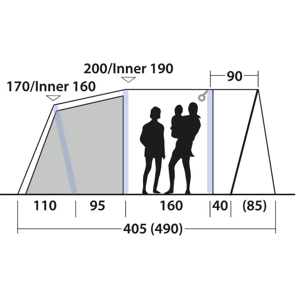 Outwell Sunhill 3 Air Tent - 3 Man Inflatable Tent