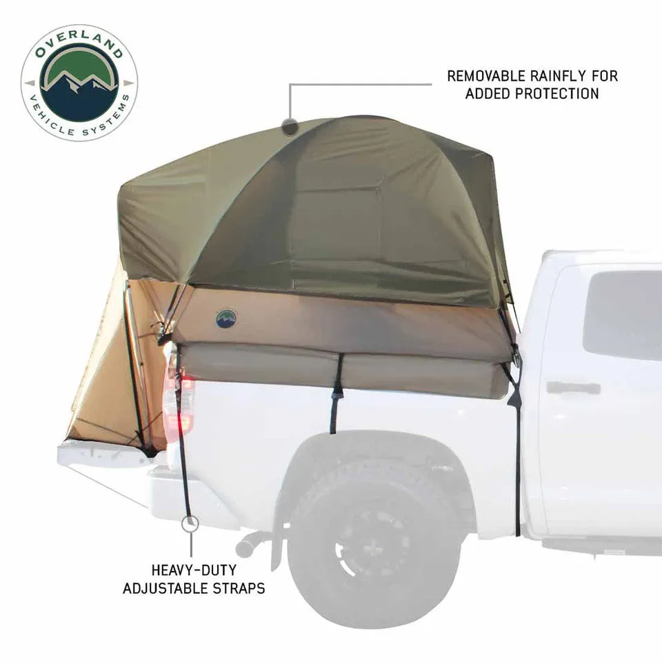 Overland Vehicle Systems LD TACT Bed Tent- Tan Body & Green Rainfly