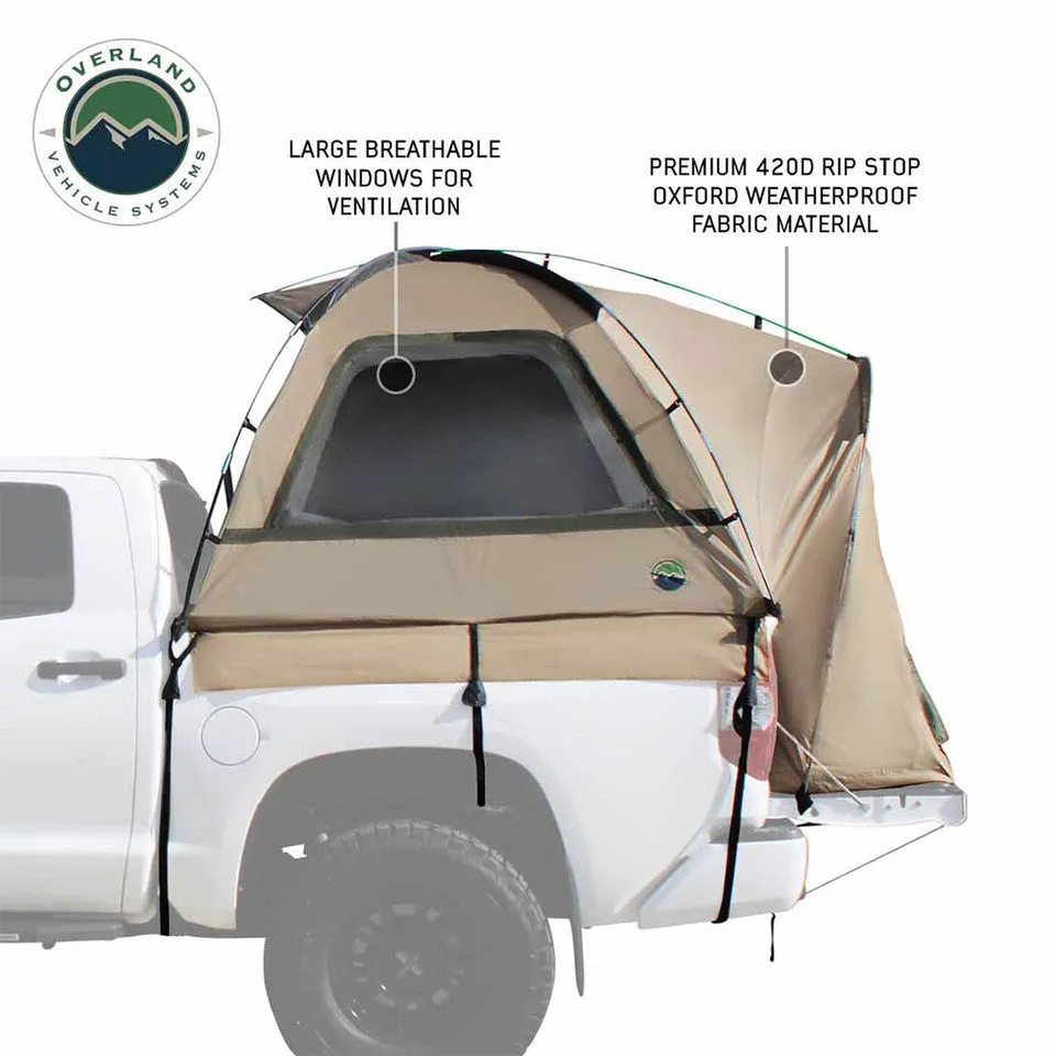 Overland Vehicle Systems LD TACT Bed Tent- Tan Body & Green Rainfly