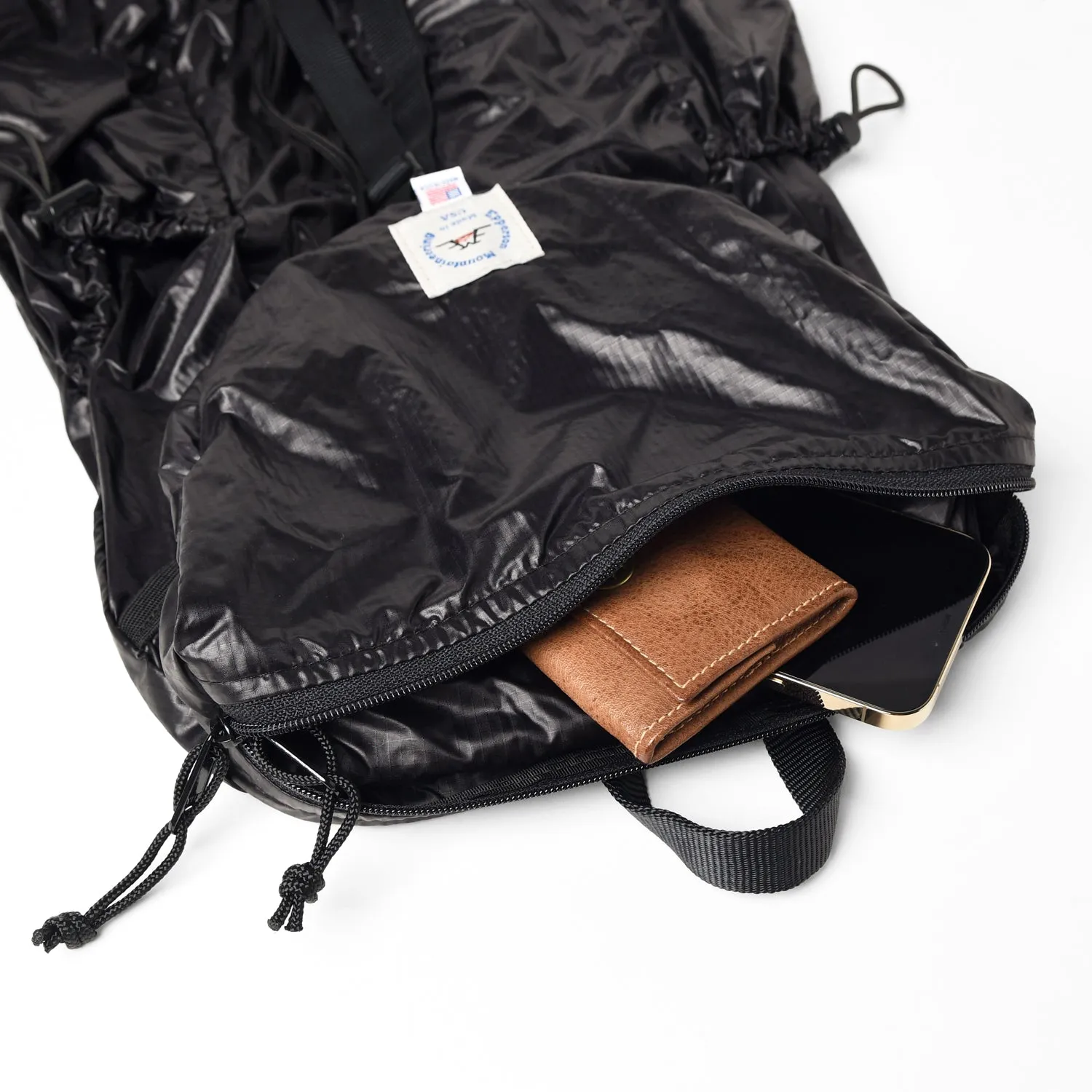 Packable Back Pack - 1.1oz Parachute Nylon Black