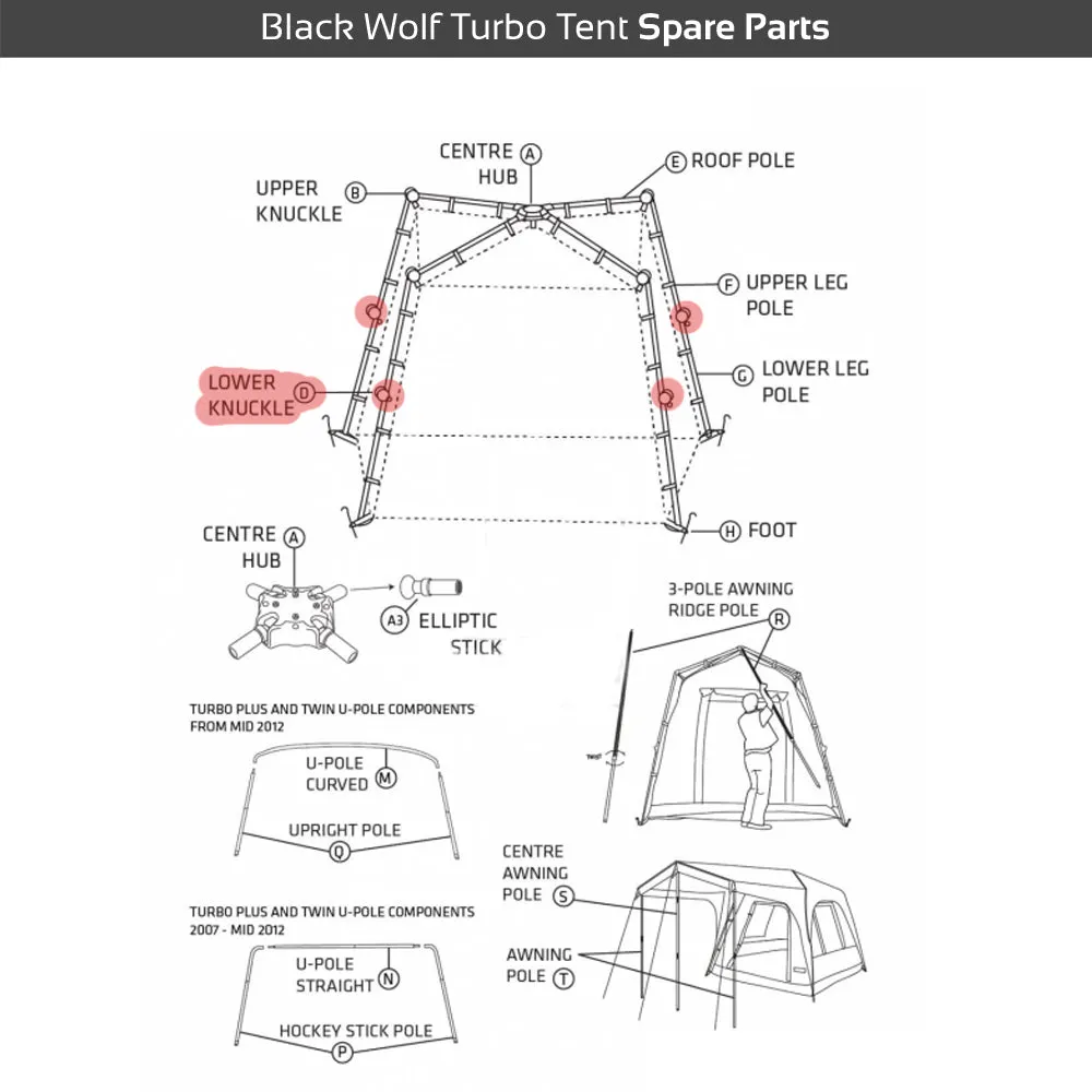 Turbo Lite Lower Knuckle with Push Button