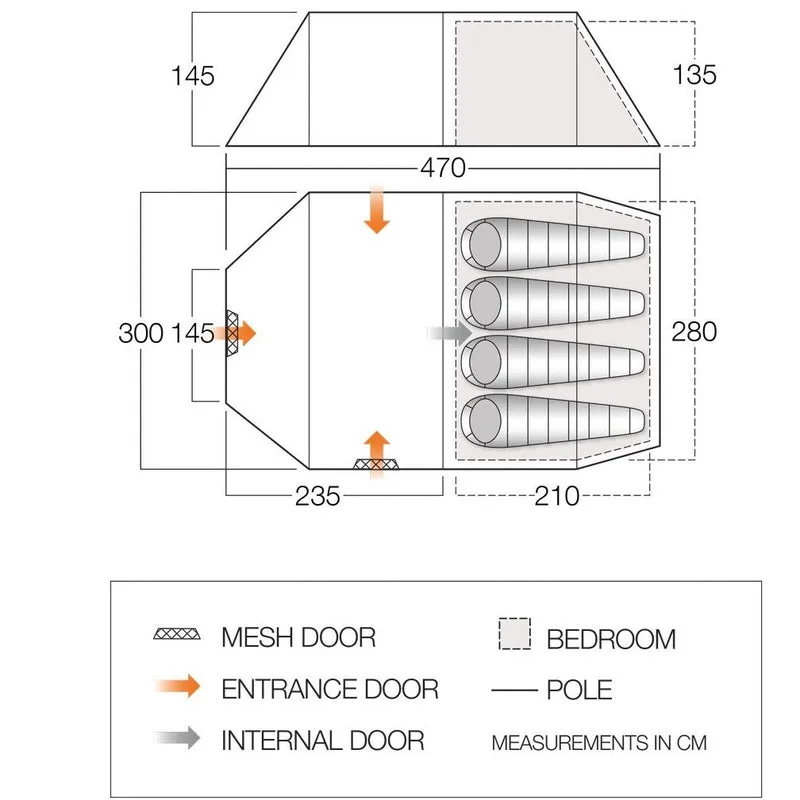 Vango Kibale TC Polycotton 450 Tent - Nutmeg