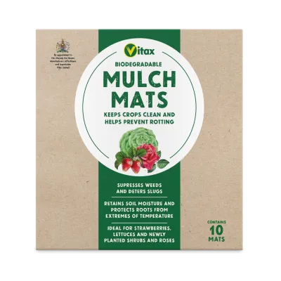 Vitax Biodegradable Mulch Mats For Strawberries, Lettuces & New Shrubs - 10 Mats