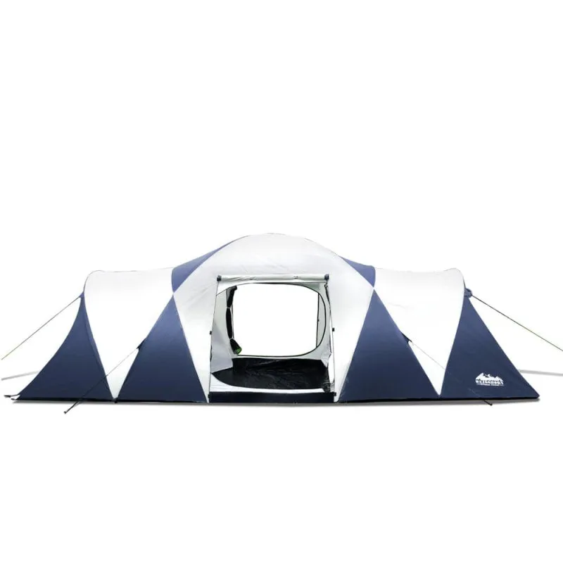 Weisshorn 12 Person Canvas Dome Camping Tent | Navy & Grey