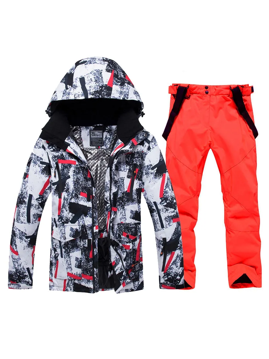 Yeefine Men's Outdoor Windproof Ski Suit