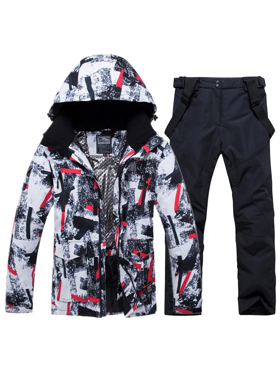 Yeefine Men's Outdoor Windproof Ski Suit